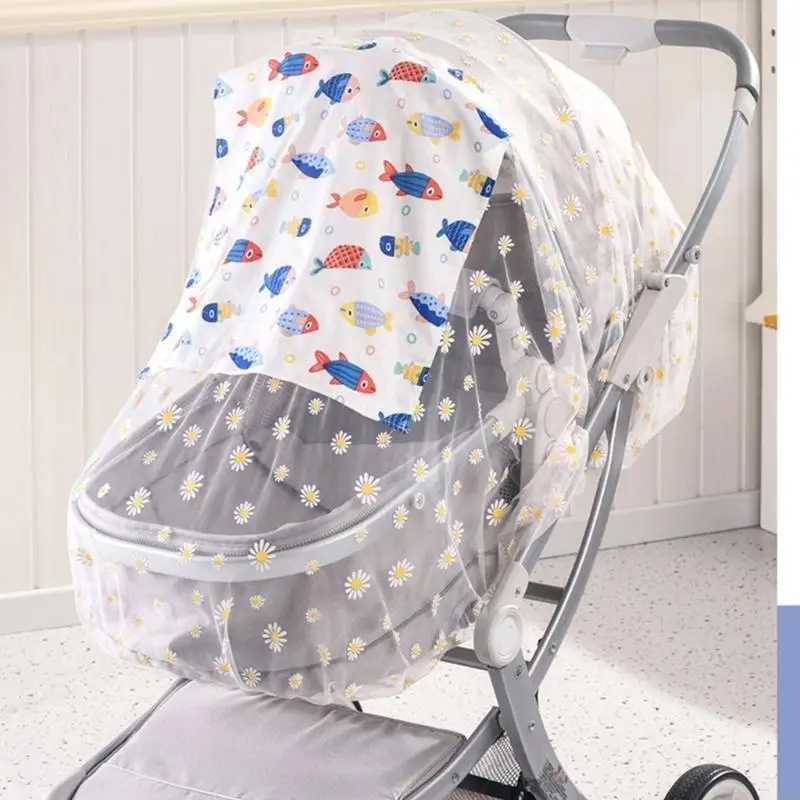 شبكة ذبابة لعربات الأطفال الرضع، غطاء شبكي ناعم ومسامي، حماية آمنة للرضع في الهواء الطلق #4