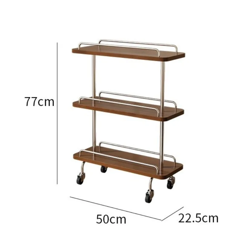 

Movable cart, sofa side table, living room, vintage solid wood coffee table