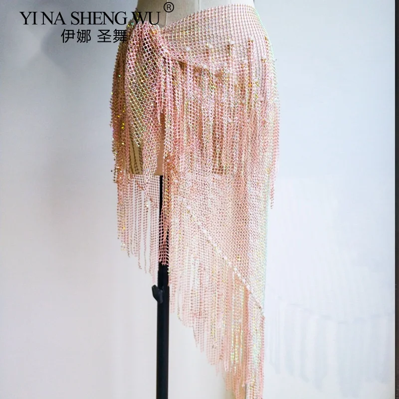 Dança do ventre elegante desempenho acessórios cinto para mulheres triângulo cachecol borla nádegas cintura adulto dança do ventre hip cachecóis