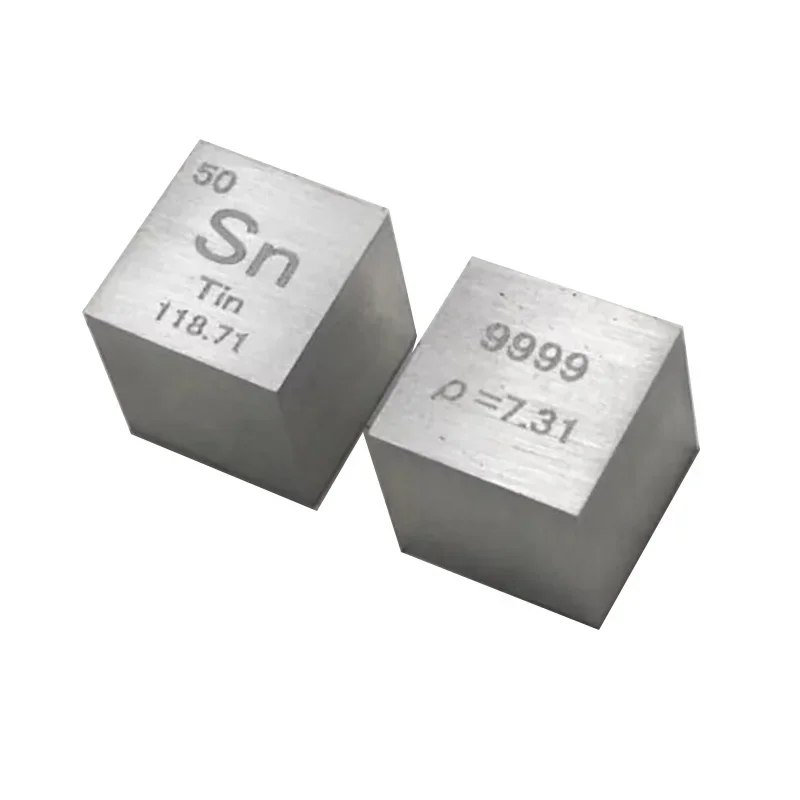 Tin Sn Stannum Cube Periodic Table Collection Metal Element Cubes 10mm 25.4mm