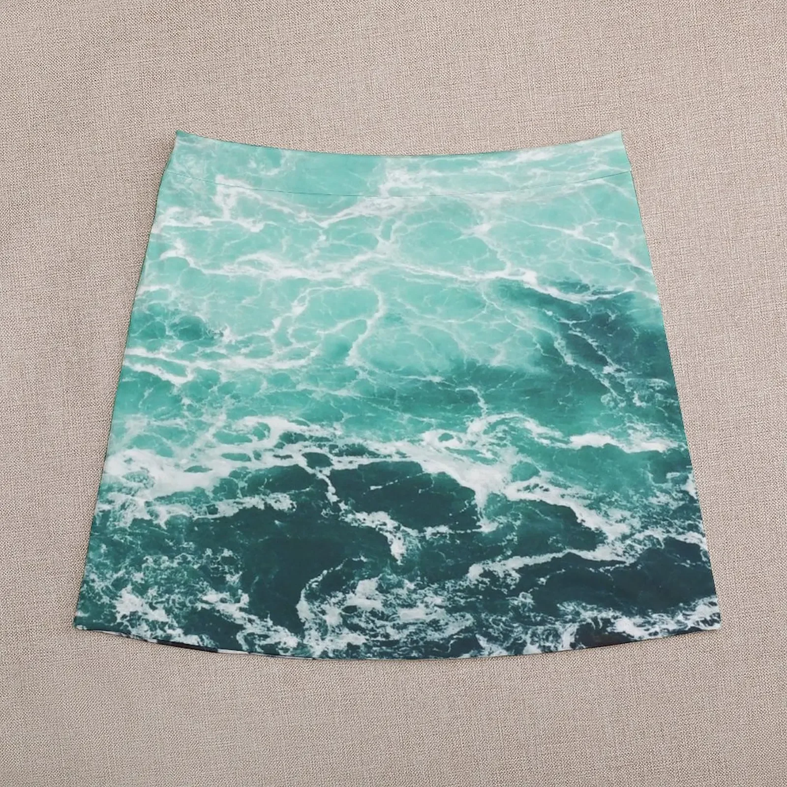 Blue Ocean Summer Beach Waves Mini Skirt korean style women clothing Dresses Mini Skirt