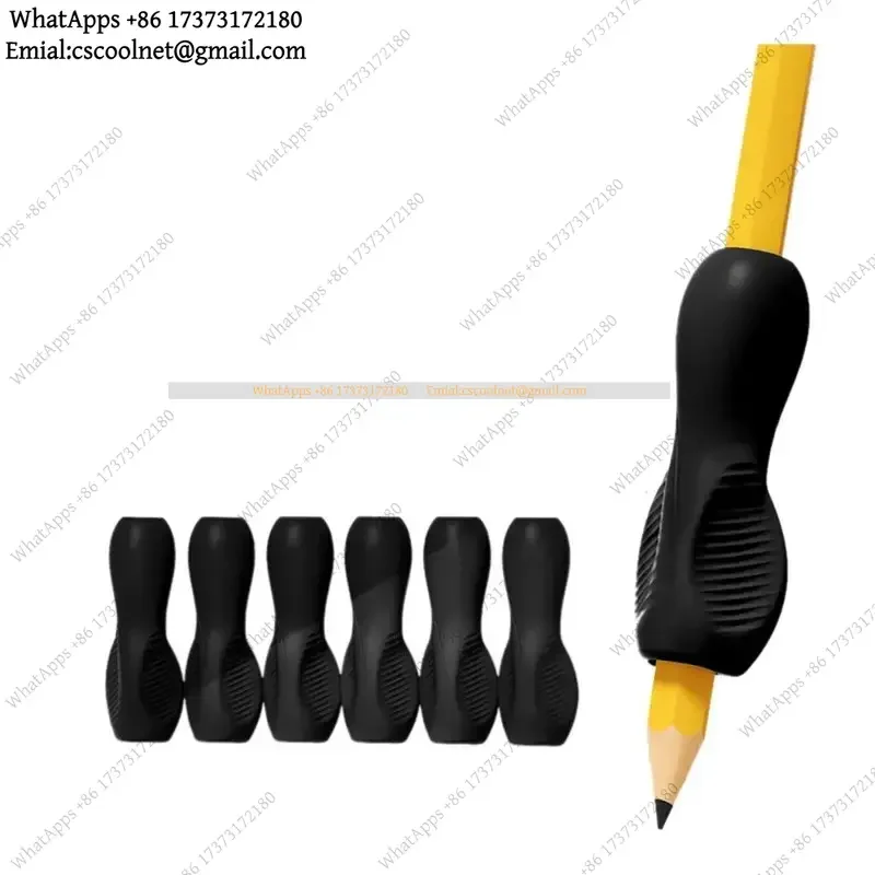 6 Pack Ergonomic Pencil Grips Triangular Design with Finger Grooves Soft Non-Slip Silicone for Children Arthritis Handwriting