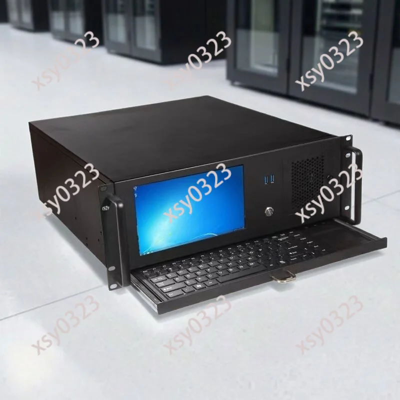 4U Server Case 8.9 Inch Display Integrated Keyboard Touch Mouse Workstation Chassis