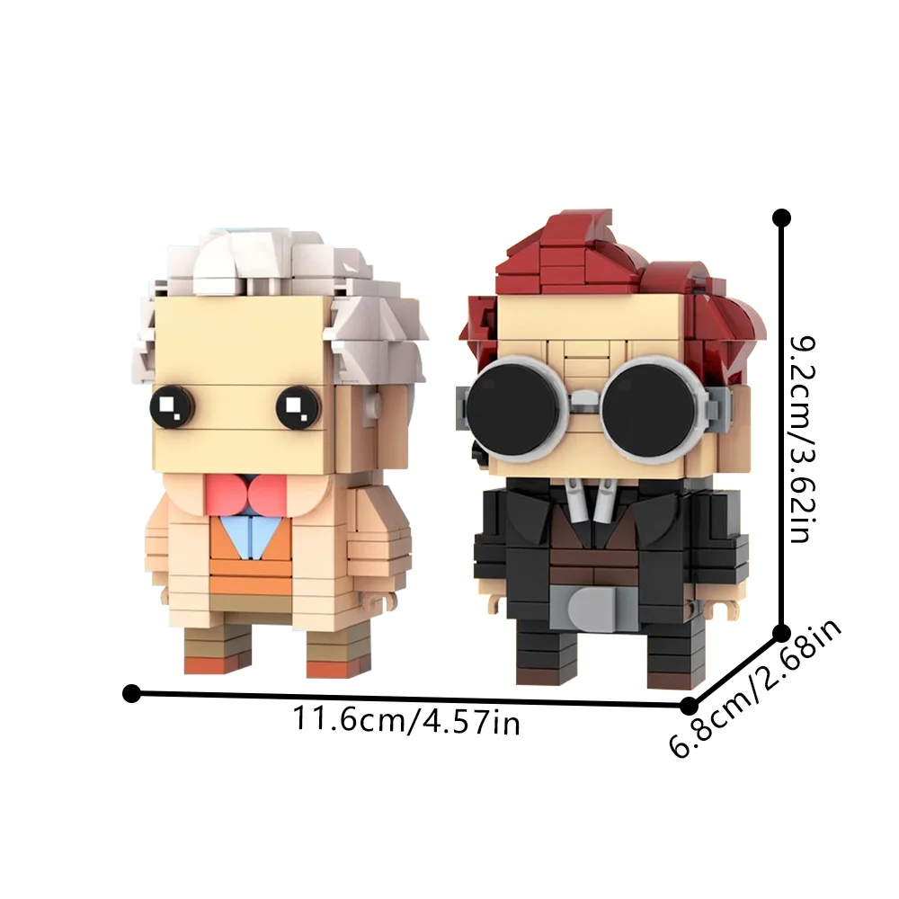 MOC bons présages rôle poupée briques film bons présages anges et démons figurines d'action blocs de construction modèle assemblage jouets enfants cadeaux