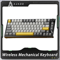 AJAZZ AK820 Pro Mechanical Keyboard TFT Screen Three Mode Multifunctional Knob Gaming Keyboard Gasket Hot Swap RGB Pc Office