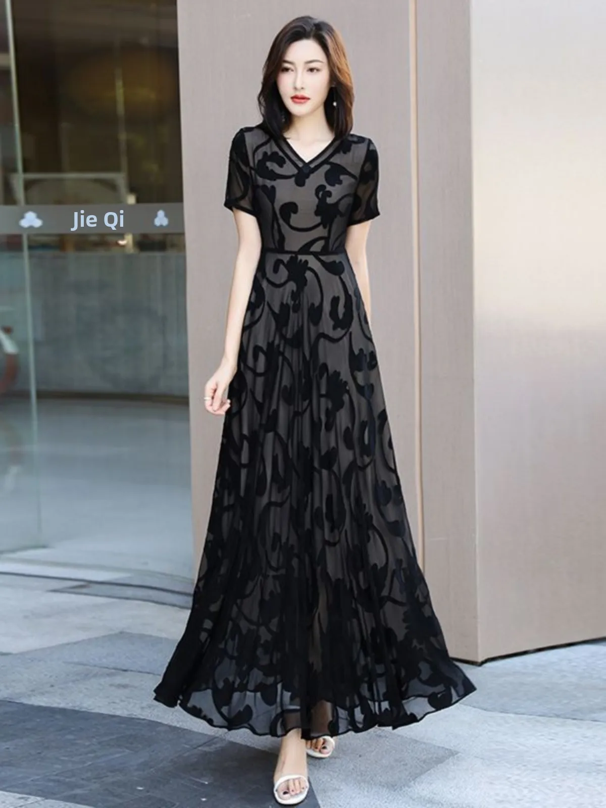 Estate 2025 Bla Ritaglio floreale Maxi Dr Gonna a trapezio a vita media Vaion Gonna lunga alla caviglia Ele Gonna intera da donna Dr