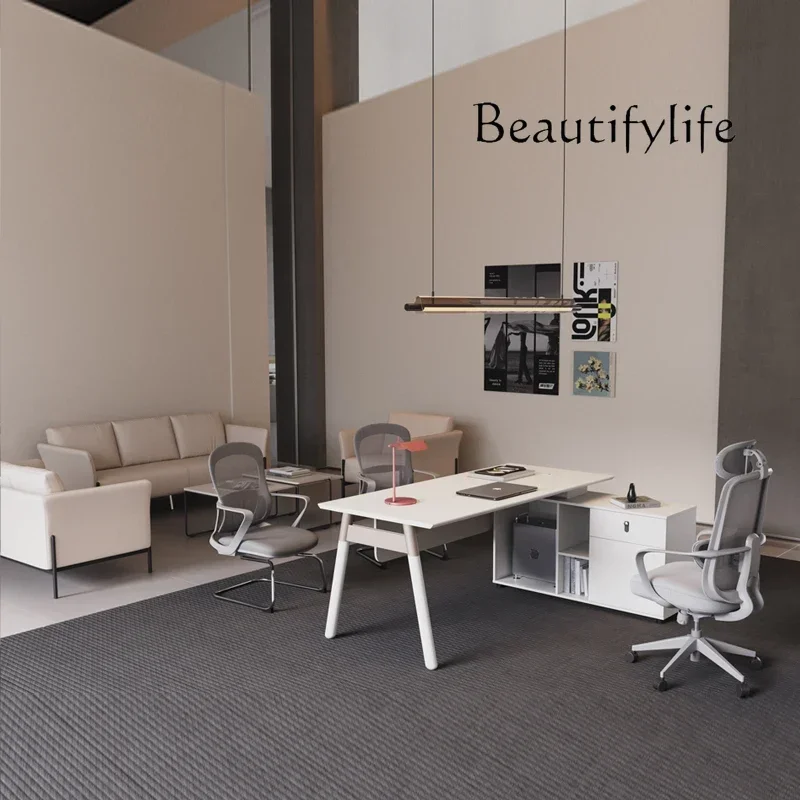 

N49 P Boss desk office simple modern large desk white small manager desk fashion high end