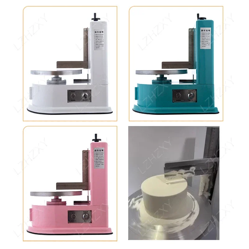 自動ラウンドケーキクリームコーティング充填機、バースデークリーム装飾スプレッダーマシン、11ギア