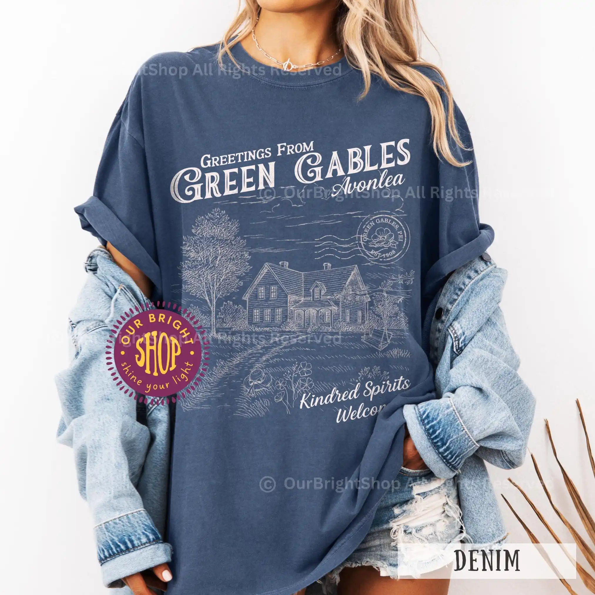 Greetings From Green Gables Shirt  Avonlea Tee  Anne of Green Gables Gift  Kindred Spirits Welcome  PEI Book Lover T-Shirt