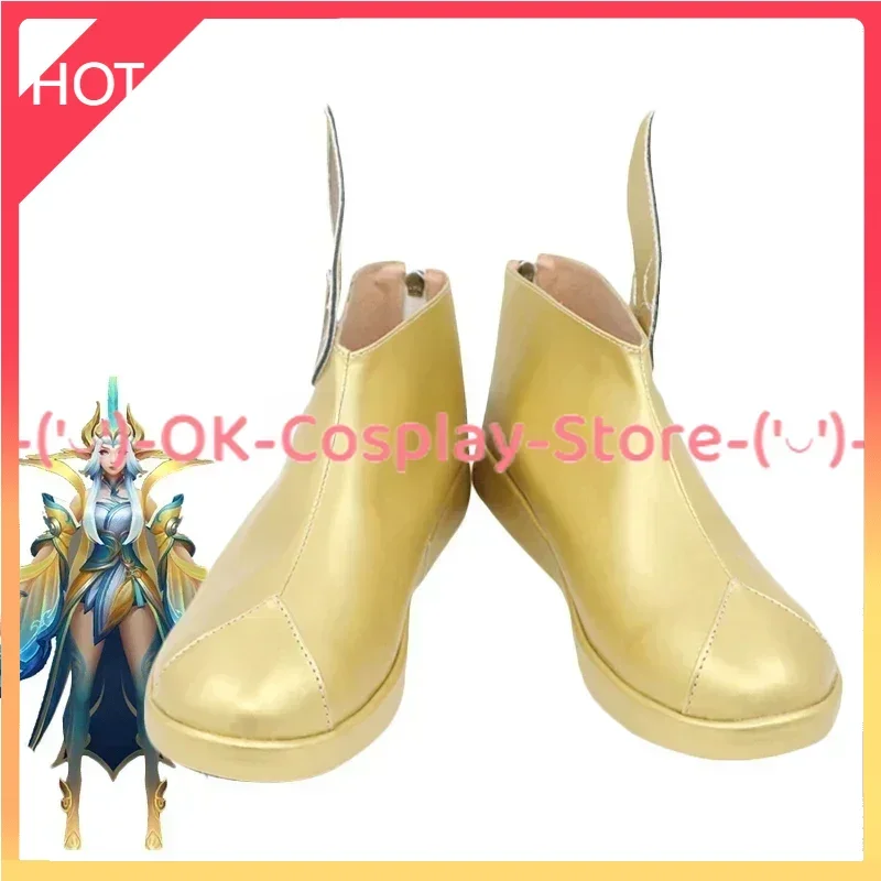 

LOL Soraka Cosplay Shoes PU Leather Shoes Halloween Carnival Boots Props Custom Made