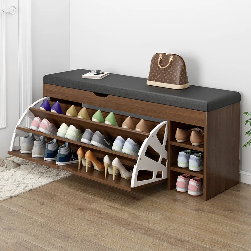 

Tipping Bucket Shoe Change Stool Household Door Shoe Cabinet Seated Shoe Stool Entry Stool Foreign Trade Explosion Soft Bag Seat