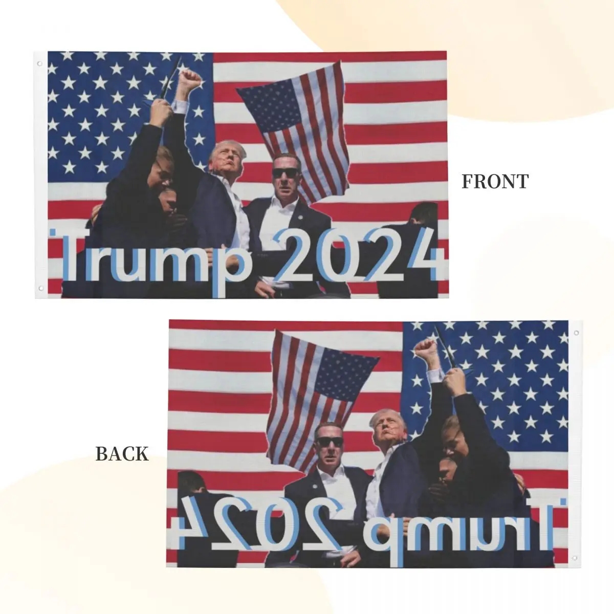 Banner Trump 2024 Flags per protezione UV esterna resistente allo sbiadimento per interni ed esterni