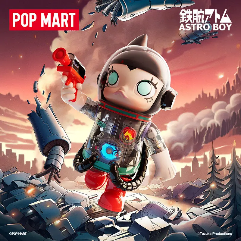 Фото Коллекционная фигурка POP MART Mega Space Molly 400 Astro Boy, декор для рабочего стола, художественное украшение, креативный подарок для взрослых коллекционеров