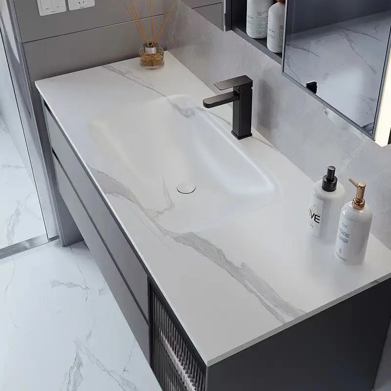 Washbasin cabinet, combination, new, modern, bathroom, slate
