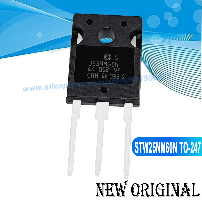 (5 Pieces) W25NM60N STW25NM60N  TO-247 / W9NK90Z STW9NK90Z  900V 8A / W15NA50 STW15NA50 500V 14.6A TO-247