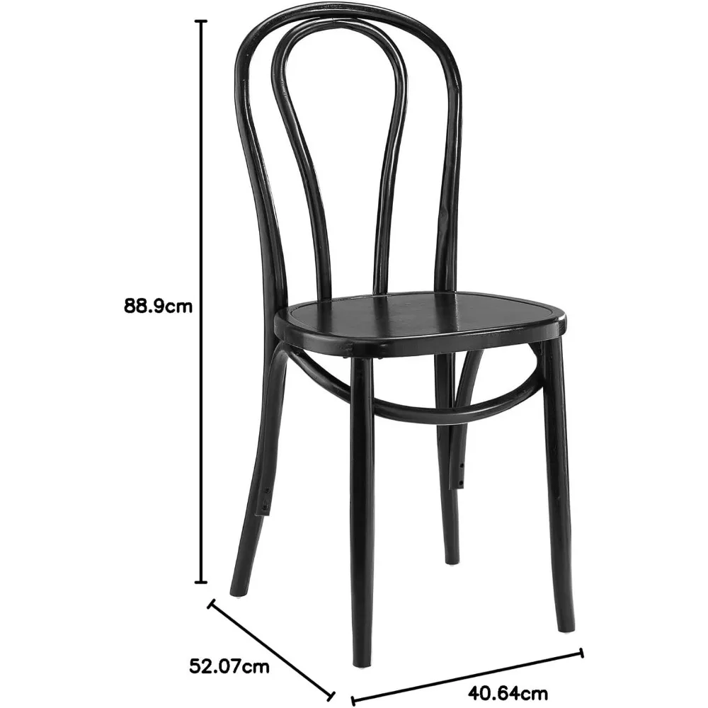 Eon-Chaise de cuisine et de salle à manger en bois d'orme naturel, entièrement assemblée