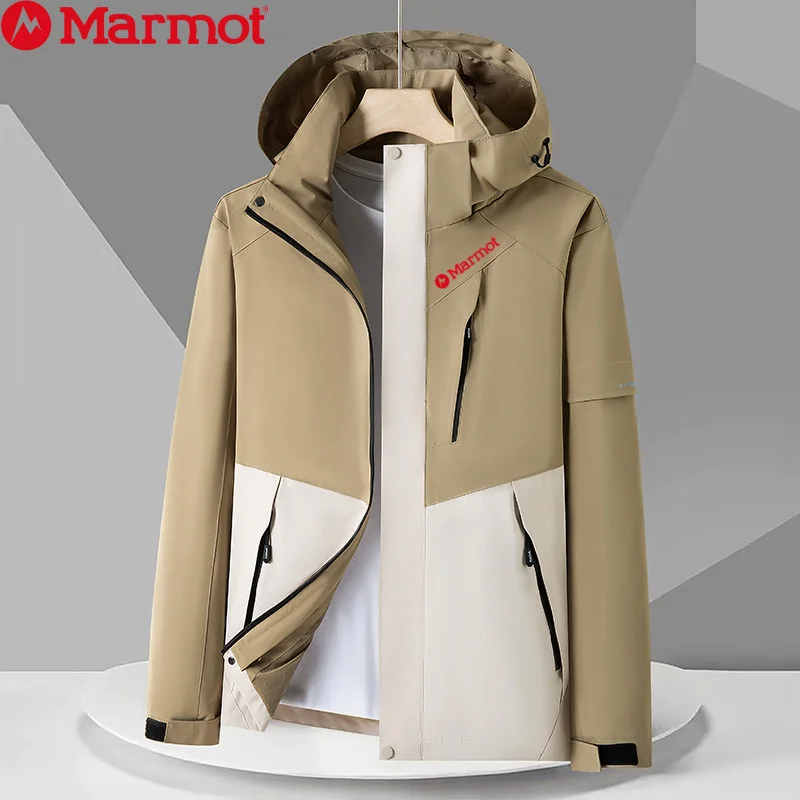 MARMOT 2026 New Spring and Autumn Jacket, Unisex 3-in-1 Water-Repellent, Lightweight Windproof and Waterproof Hiking Jacket