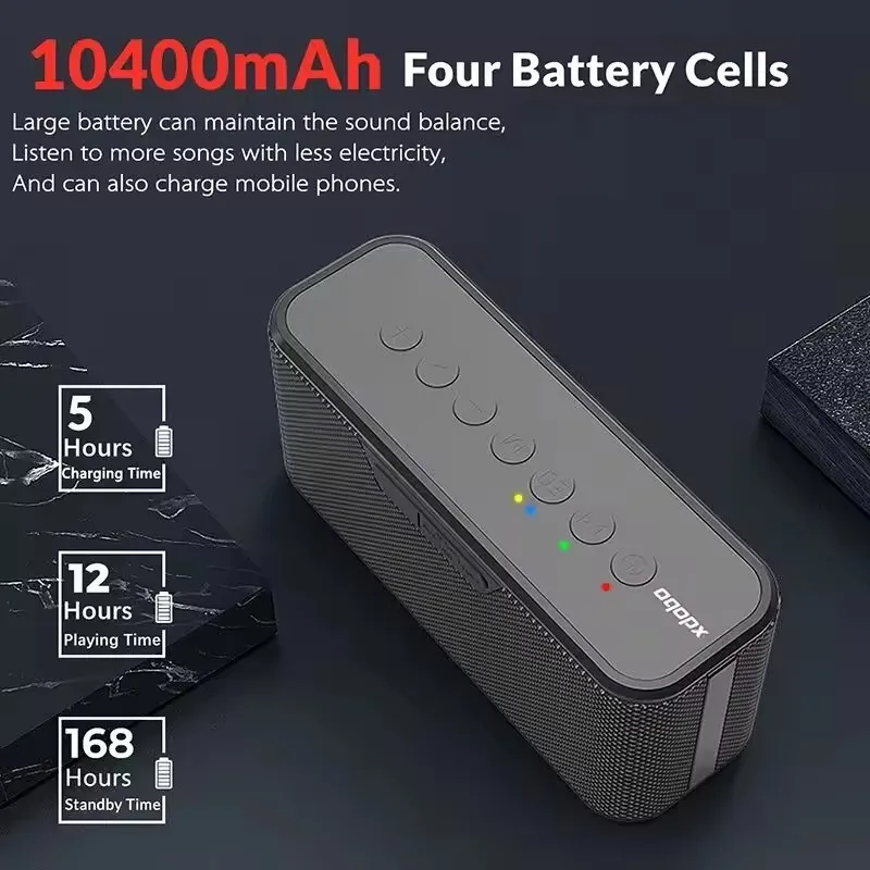 

XDOBO X8 Plus 80 Вт Мощный Бас Сабвуфер беспроводной HIFI Caixa De Som Bluetooth-динамик TWS IPX5 Портативная звуковая колонка вечерние Box