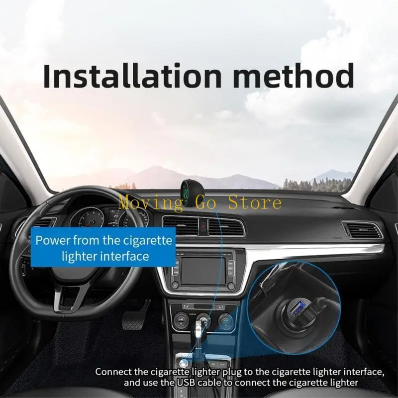 

B5XD Universal Car HUD Head-Up Display Digital GPS Speedometer Overspeed Alarm