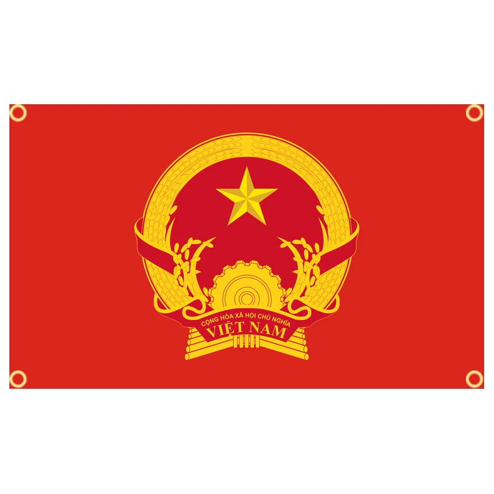 60×90 90x150 120×180CM Vietnam Emblem Flag Polyester Printed Banner Tapestry For Decor