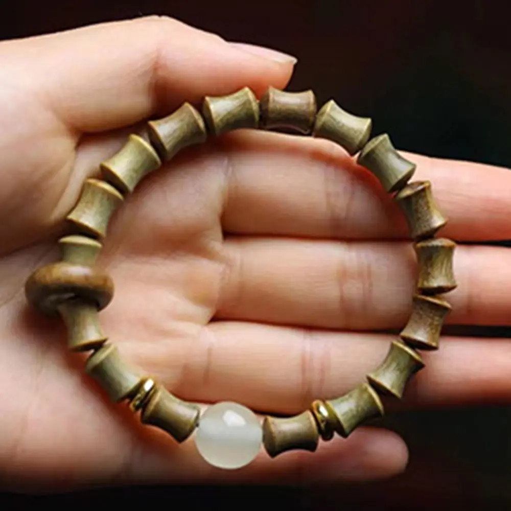 Chinese Style Jewelry Green Sandalwood Hand Rings Evernight Bracelet Women Jewelry Accessories Rosary Decoration Bracelet