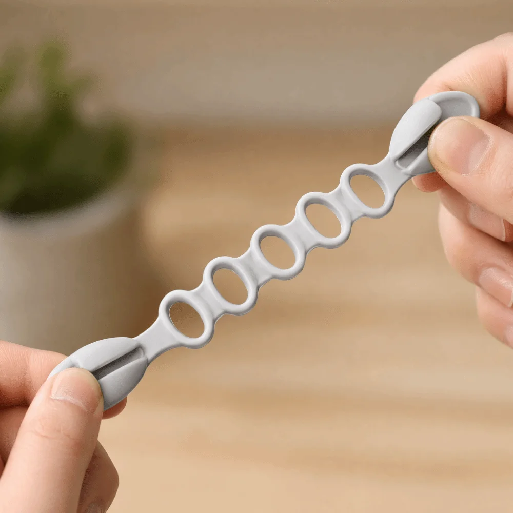 Wall-Mounted Silicone Cable Organizer Space-Saving Traceless Cord Wrapper Elastic Cable Management Cable Wire Organizer