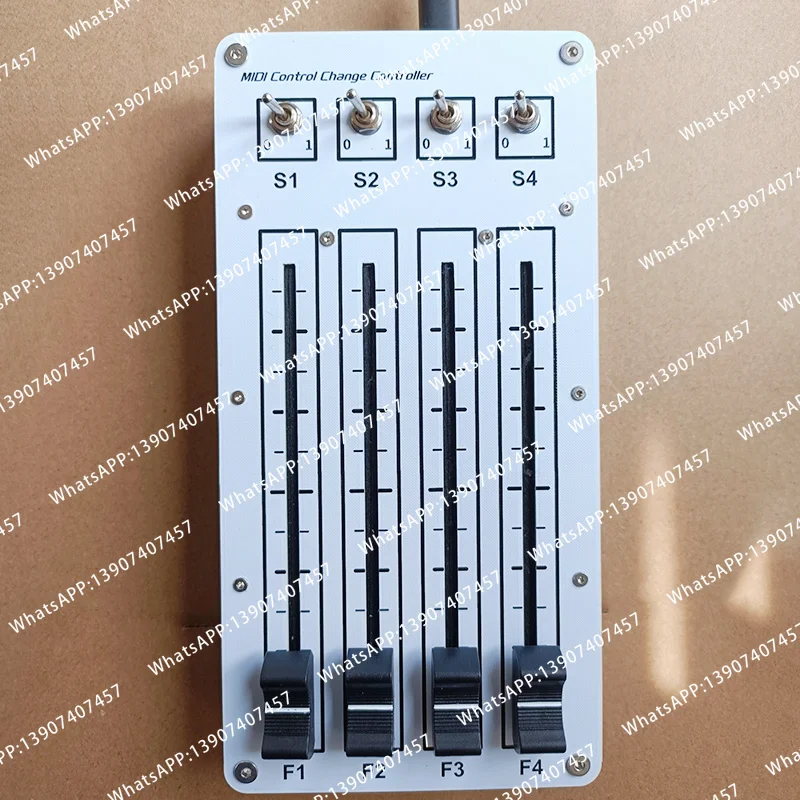 MIDI CC Controller 4 Push 4 Switch 100mm Slide Fader USB Interface for Computer Music Hosting Software