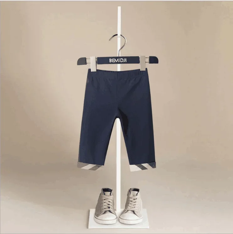 Autumn Solid Kid Leggings Girl Thin Tights Sweatpants  Child Casual Ankle Length Pants Spring Toddler Skinny Cropped Trousers