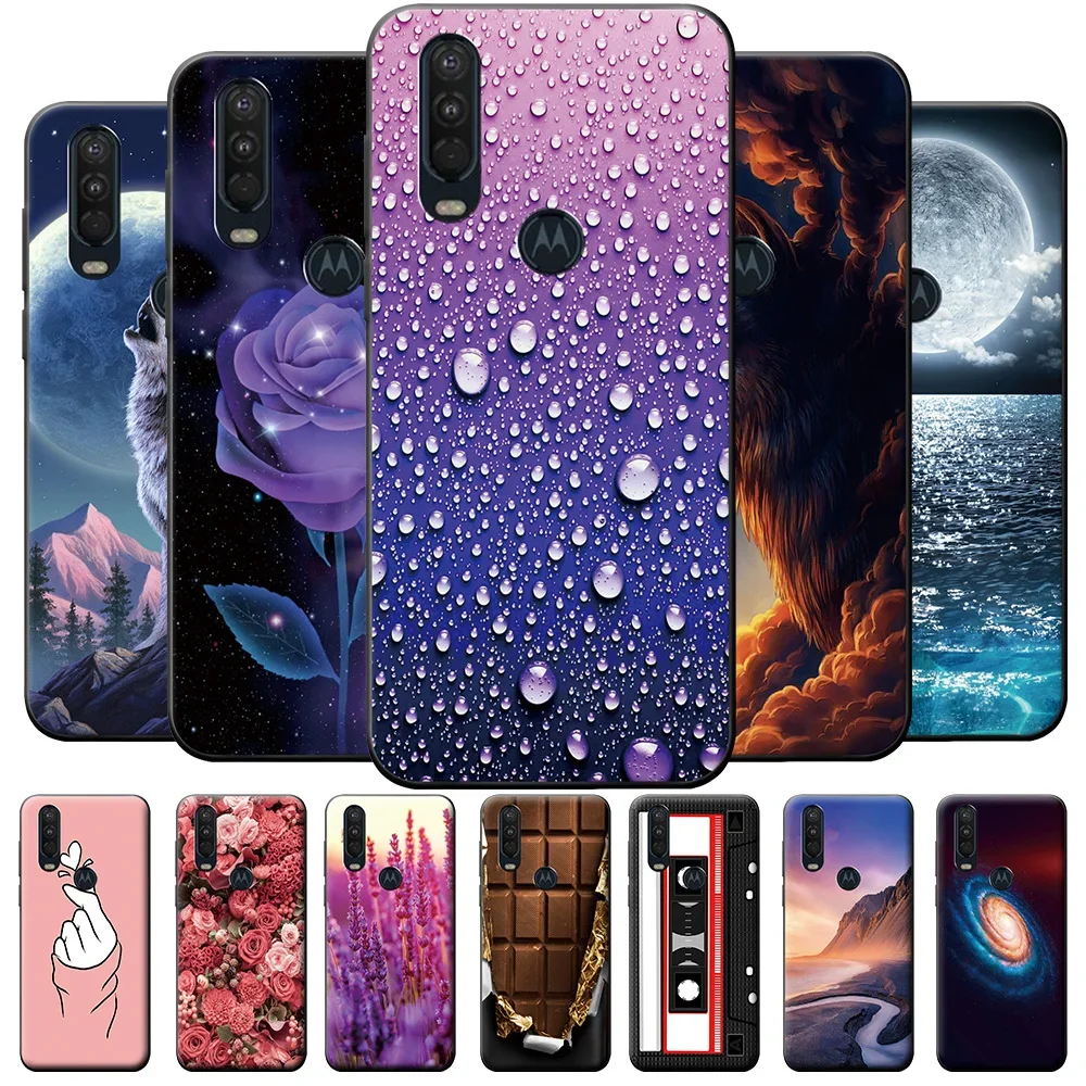 Funda de silicona para Motorola One Action XT2013-1, carcasa de teléfono de 6,3 pulgadas, One Action XT2013-4 para Moto, parachoques de animales