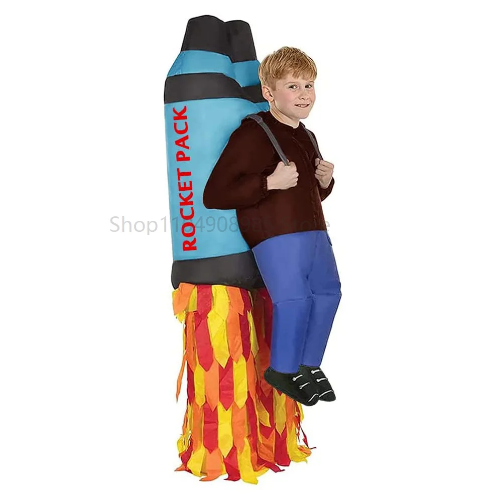 

Students Inflatable Halloween Jetpack Children's Performance Costume Rocket Propeller Flight Suit 2025
