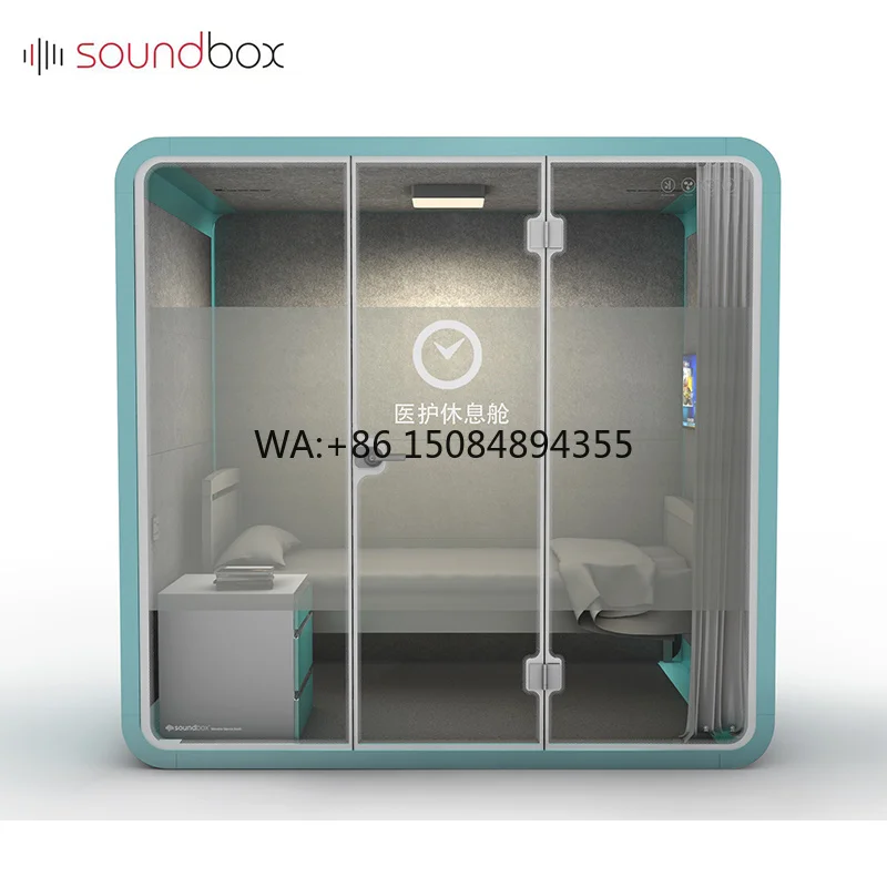 Soundproof Telephone Booth Office Phone Booth Movable, Soundproof Office Acoustic Booth Meeting Pods/