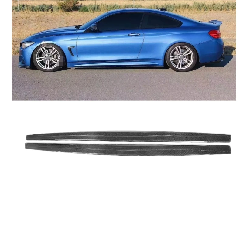 

STLFReal Carbon Fiber Side Skirts for BMWs 4 Series F32 F33 F36 Sports 2014-2019 MP Style Carbon Fiber Car F32 F33 F36 Side Skir