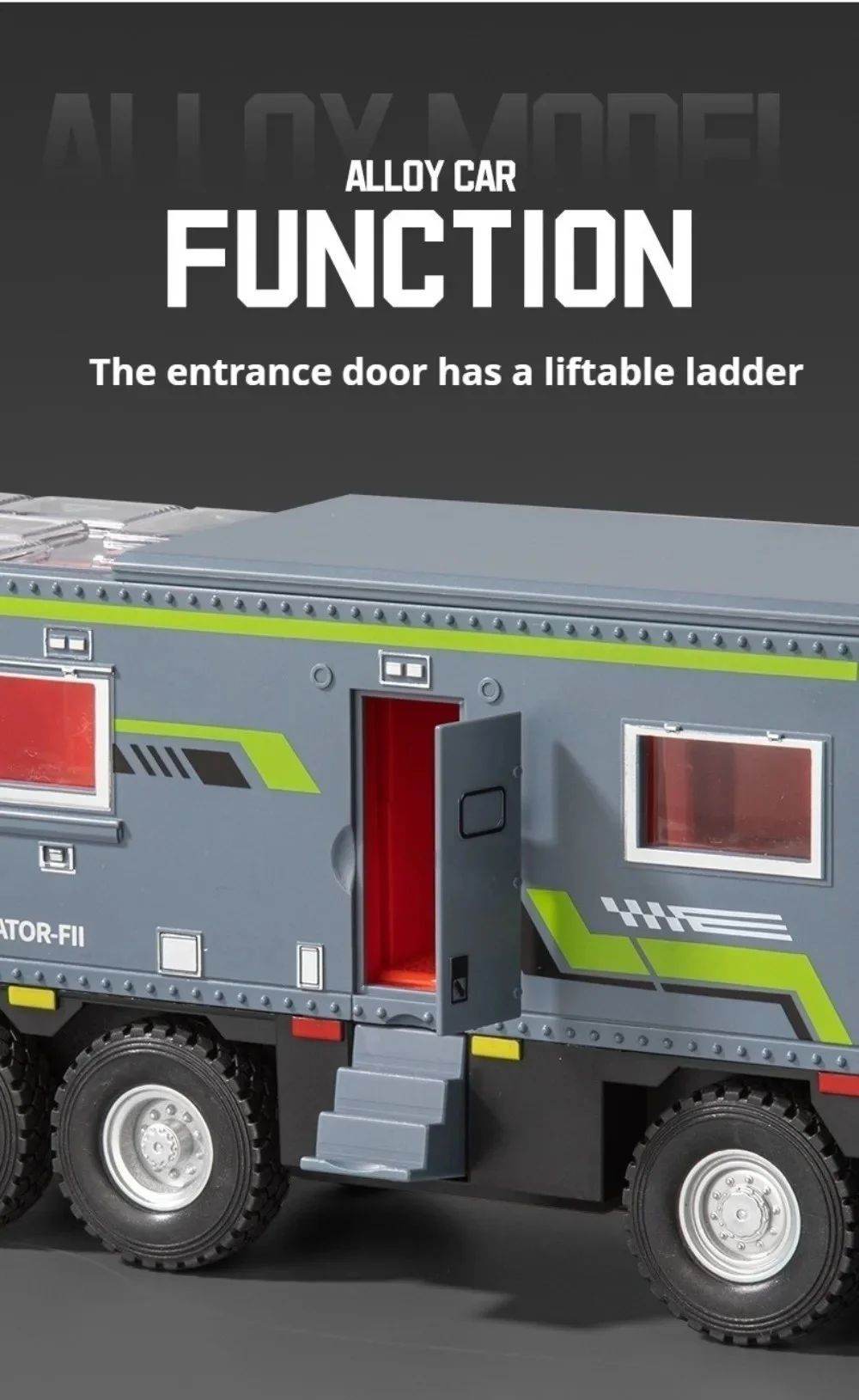 Model kampera podróżnego 1:18, zabawka samochodowa z napędem inercyjnym, otwierane drzwi, wykwintny wnętrze, modele kamperów, zabawki, ozdoby do salonu.