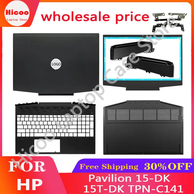 

NEW For HP Pavilion 15-DK 15T-DK TPN-C141 Laptop LCD Back Cover/Front Bezel/Hinges/Palmrest Upper Case/Bottom Case Silver color