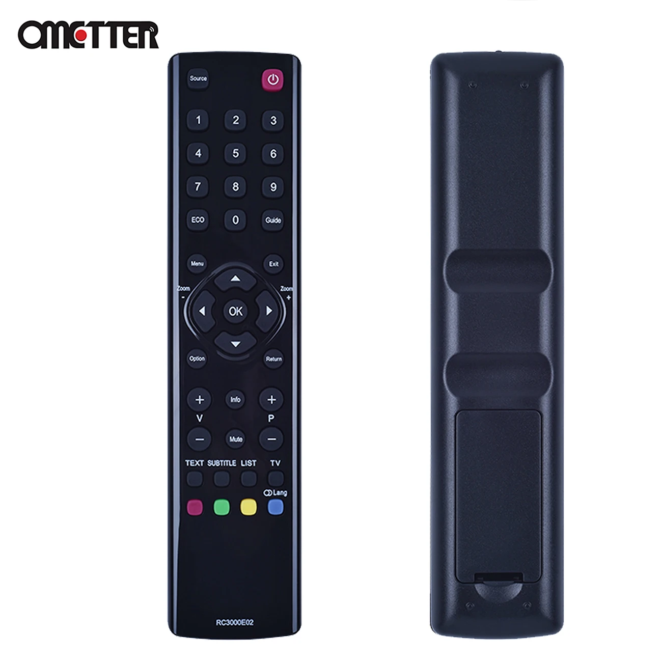 RC3000E02 Unviersal Smart TV Remote Control Replacement LED LCD Television Remote Control Black All Functions For TCL