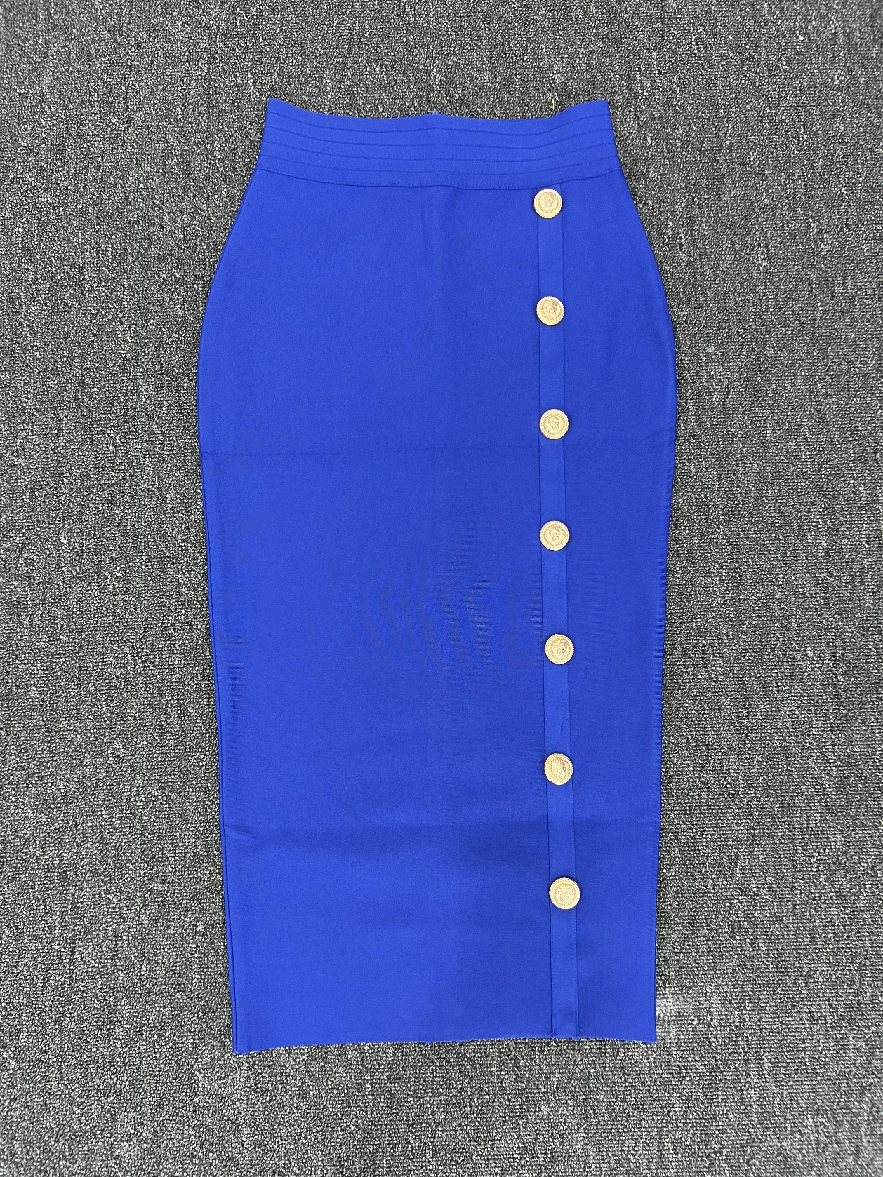 75CM Length XL XXL Elastic Bodycon Mid Bandage Skirt Women Elegant Pencil Skirts For Office Ladies Formal High Street