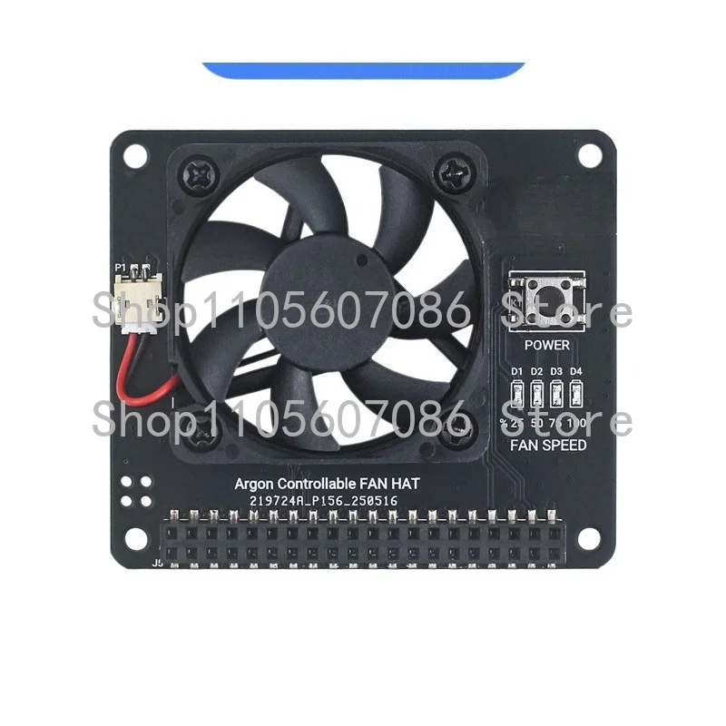 Suitable for Raspberry Pi 4th Generation B Type Argon Cooling Fan Module Adjustable Speed Fan Compatible with 3B +/3B