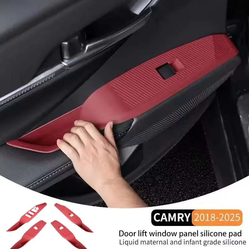 

Car Door Lift Window Panel Silicone Pad For Toyota Camry 2018-2025 Waterproof Protection Mat Anti-slip Wear-resistant Cover