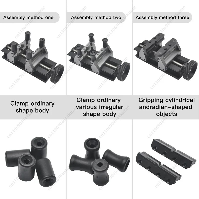 Double-Ended Mini Vise, Aerospace Grade Aluminum Alloy Precision CNC Machined Bench Vise for Fine Crafting
