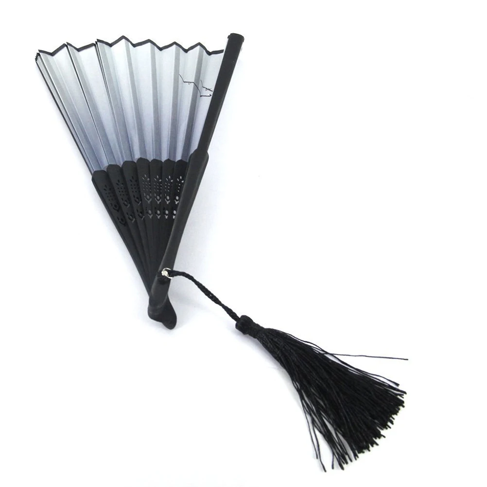 

Folding Fan Chinese Vintage Plum Blossom Flower Pattern Folding Hand Fan for Wedding Dancing Party (without Holder Base)