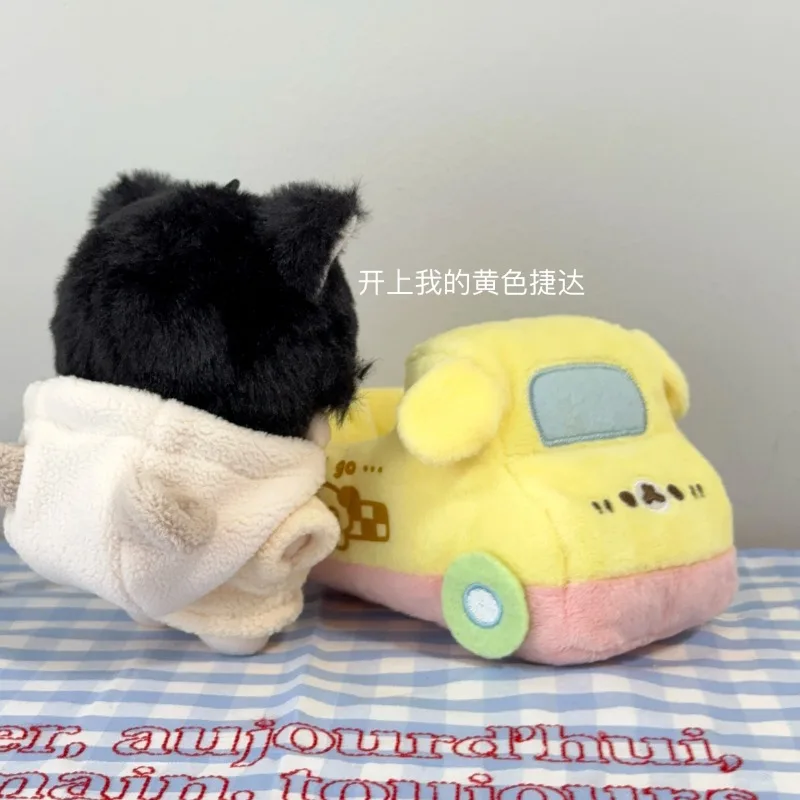 Carino e divertente Taxi peluche bambola piccolo ciondolo carino e creativo peluche decorazione Desktop piccolo giocattolo