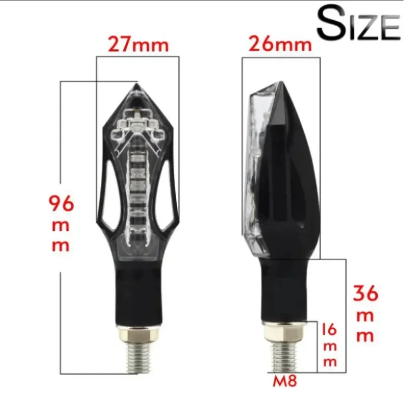 

Индикатор указателя поворота мотоцикла, совместимый с KAWASAKI EX250R NINJA 250 250R KLX250S KLX250SF, передняя/задняя мигалка