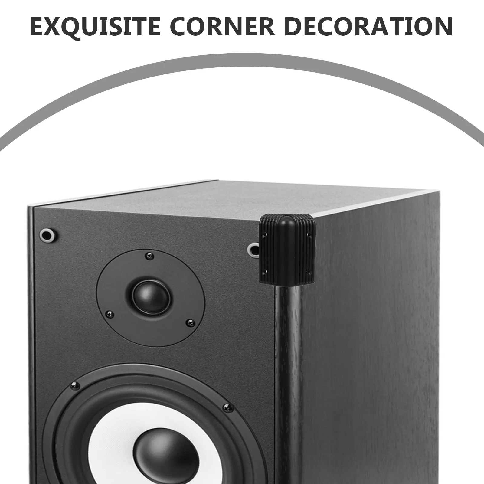 12Pcs Premium Plastic Speaker Corner Protectors Robust Impact Resistant Guards for Performance Desk Workstation
