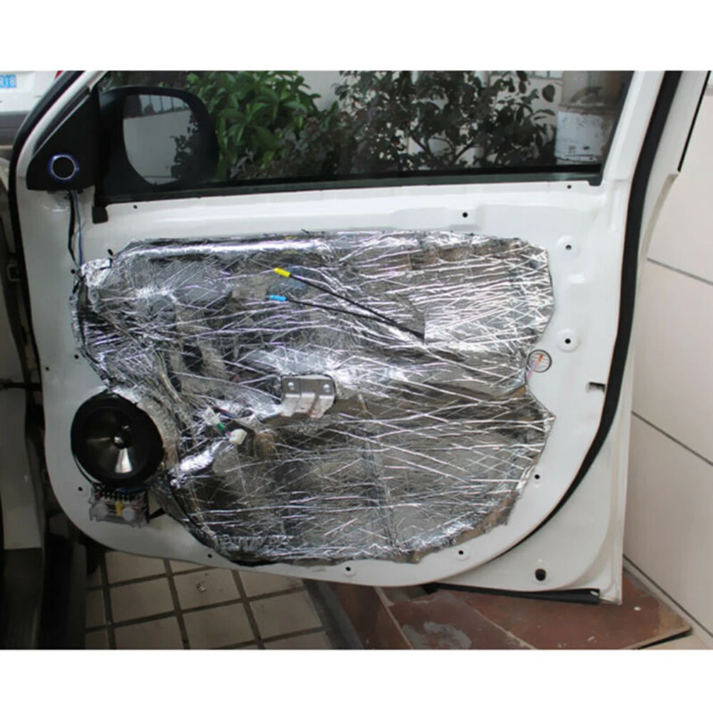 25cm*50cm Soundproof Pad 5mm Insulation Insulator Interior Mat Accessory Silver Air conditioning tube Aluminum Foil Audio