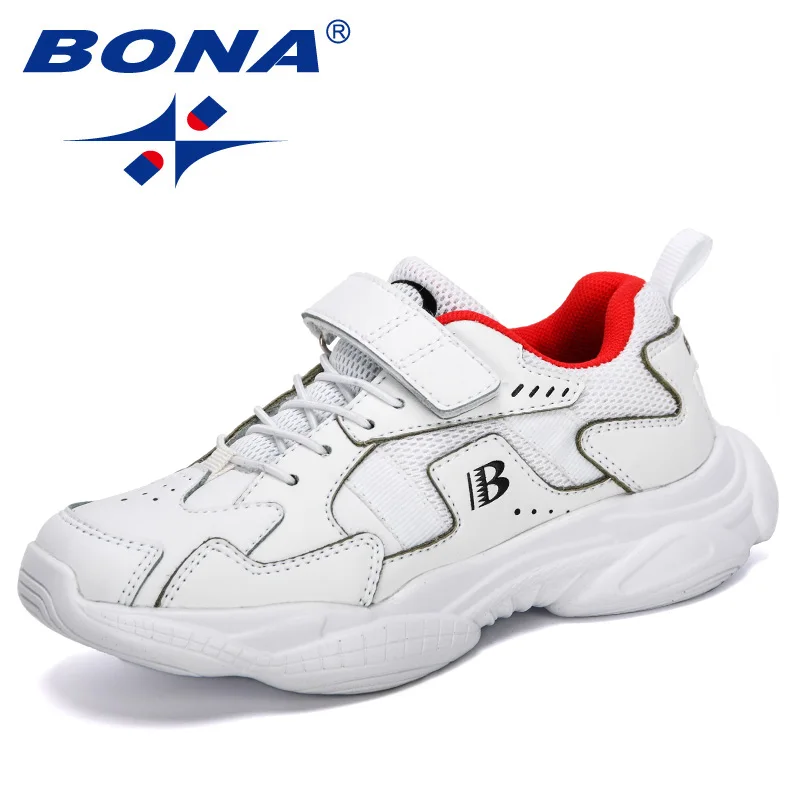 

BONA 2022 New Designers Popular Sneakers Children Sport Shoes Child Leisure Trainers Casual Breathable Kids Running Shoes Trendy