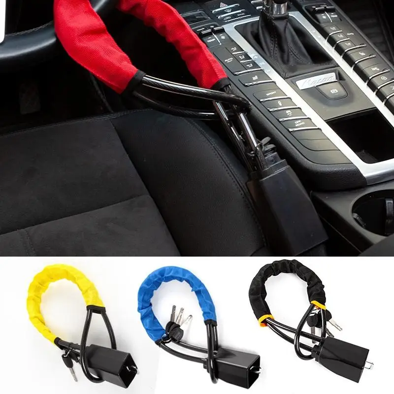 جهاز مضاد للسرقة عالمي لقفل عجلة قيادة السيارة مع أبازيم حزام الأمان مع 3 مفاتيح مضادة للسرقة لسلامة شاحنة SUV Van RV #2