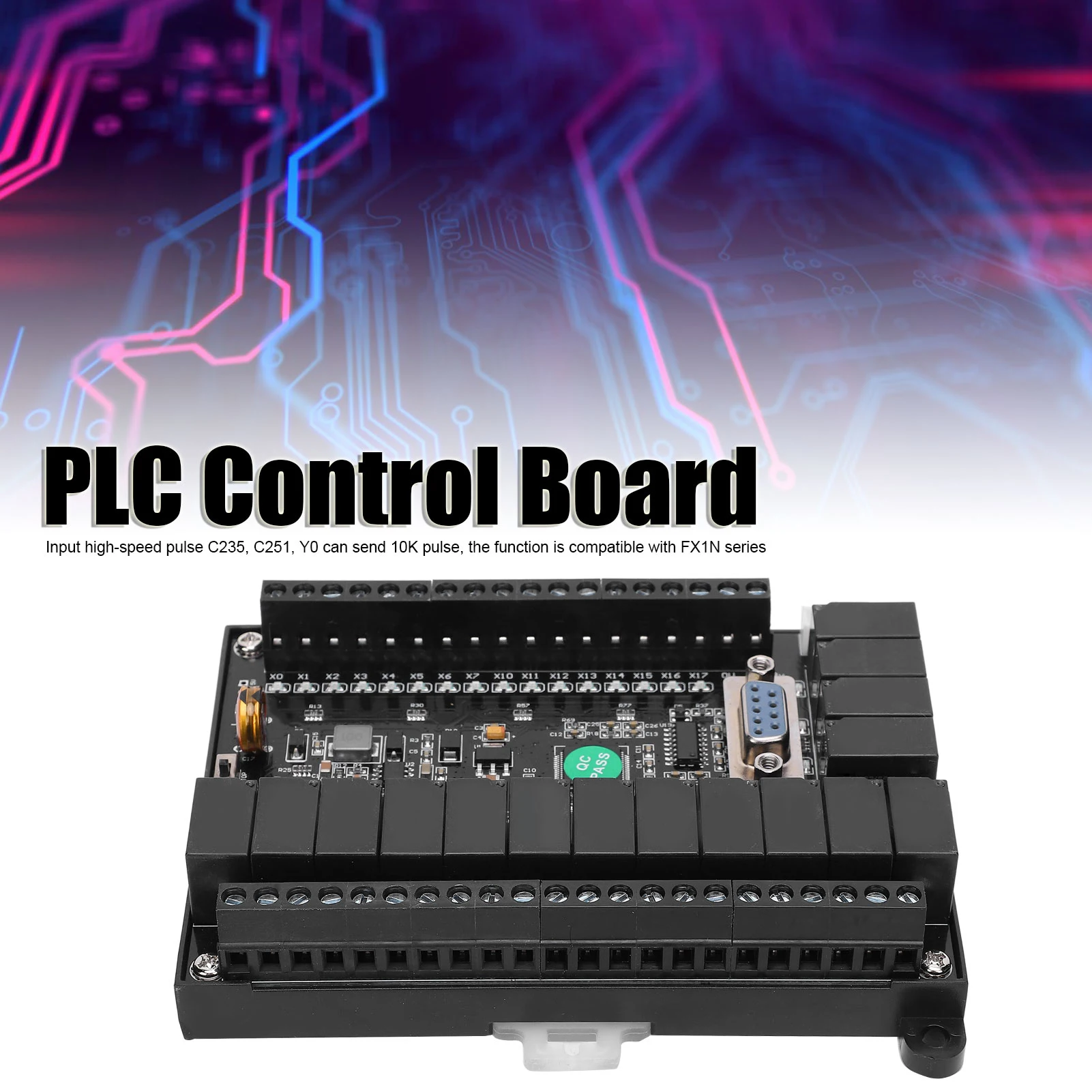 وحدة تأخير PLC لوحة تحكم وحدة تحكم قابلة للبرمجة وحدة تأخير التتابع مع وحدة إخراج التتابع التناظرية FX1N‐32MR DC10‐28V