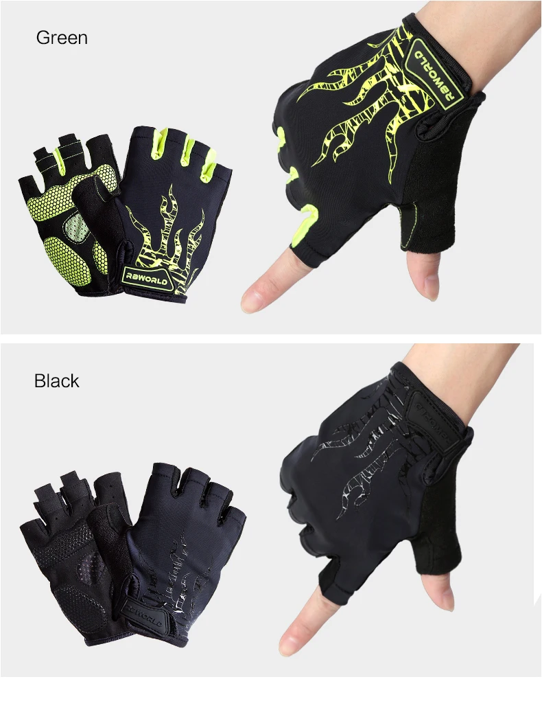 Herren MTB Bike Motocross Handschuhe Halbfinger-Radfahrhandschuhe Luvas Guantes für Fahrrad – Detail 11