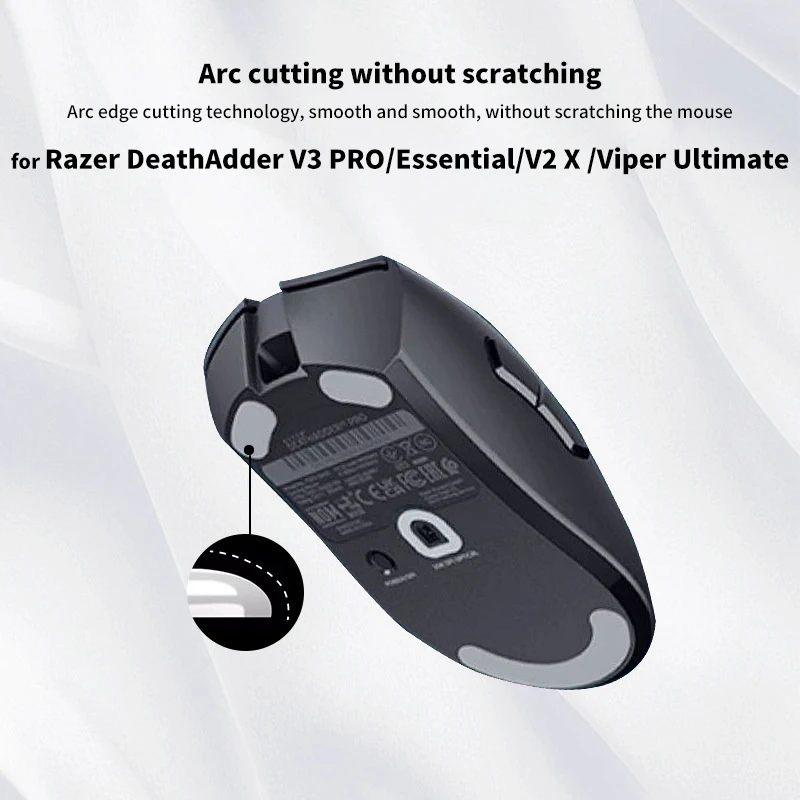 1 Set Mouse Skates Gaming Mouse Foot Pads Sticker For Razer DeathAdder V3 PRO/Essential/V2 X /Viper Ultimate E-Sport Gamer