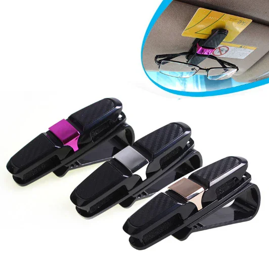 

Universal Car Auto Sun Visor Glasses Box Sunglasses Clip Card Ticket Holder Fastener Pen Case Eyeglasses Clips Accessories